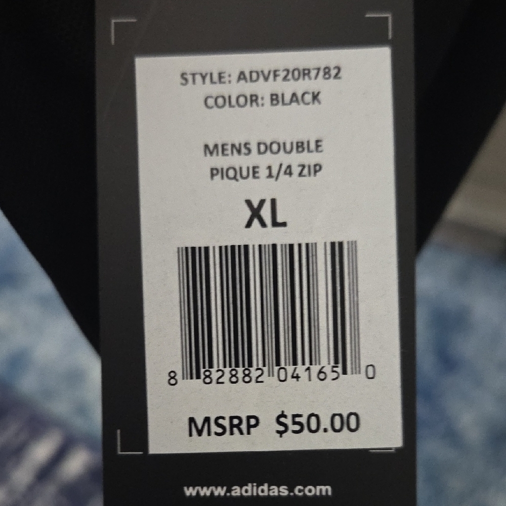 Adidas Heather Gray and Black Quarter-Zip Top - Picture 2 of 4